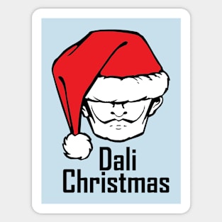 Dali Christmas - Black Outlined Version Sticker